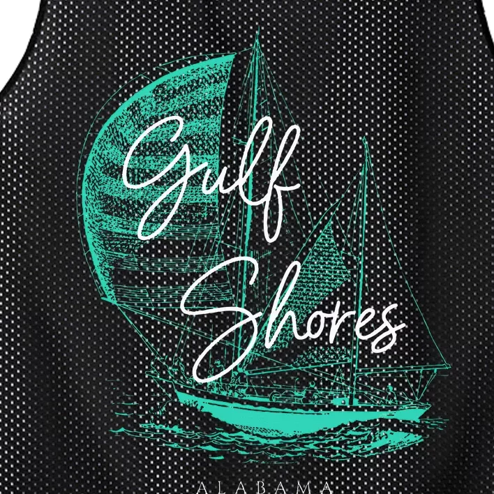 Gulf Shores Alabama Sailboat Mesh Reversible Basketball Jersey Tank