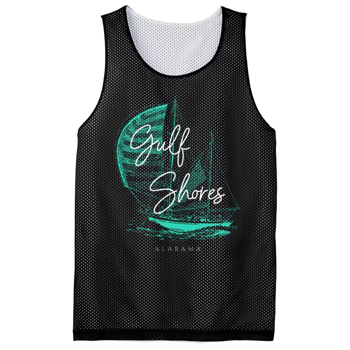 Gulf Shores Alabama Sailboat Mesh Reversible Basketball Jersey Tank