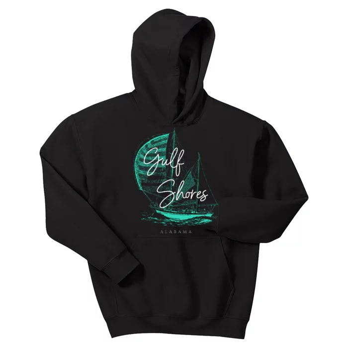 Gulf Shores Alabama Sailboat Kids Hoodie