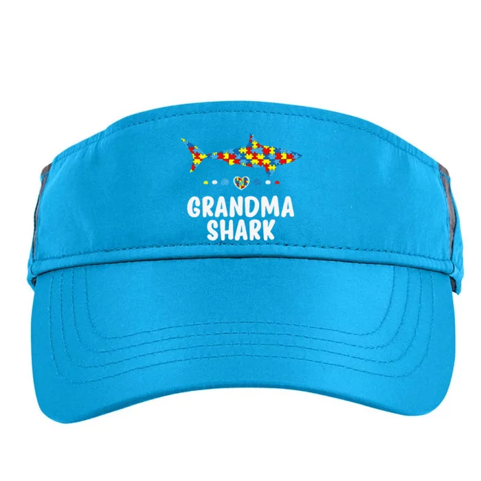 Grandma Shark Autism Awareness Autism Mom, Nana Tee Adult Drive Performance Visor