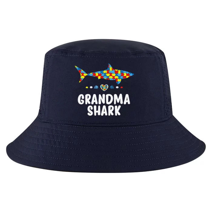 Grandma Shark Autism Awareness Autism Mom, Nana Tee Cool Comfort Performance Bucket Hat