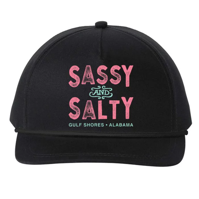 Gulf Shores Alabama Sassy And Salty Snapback Five-Panel Rope Hat