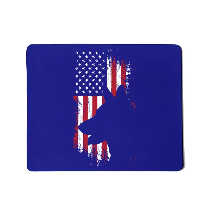 German Shepherd American Flag Gift Usa Patriotic Dog Gift Cute Gift Mousepad