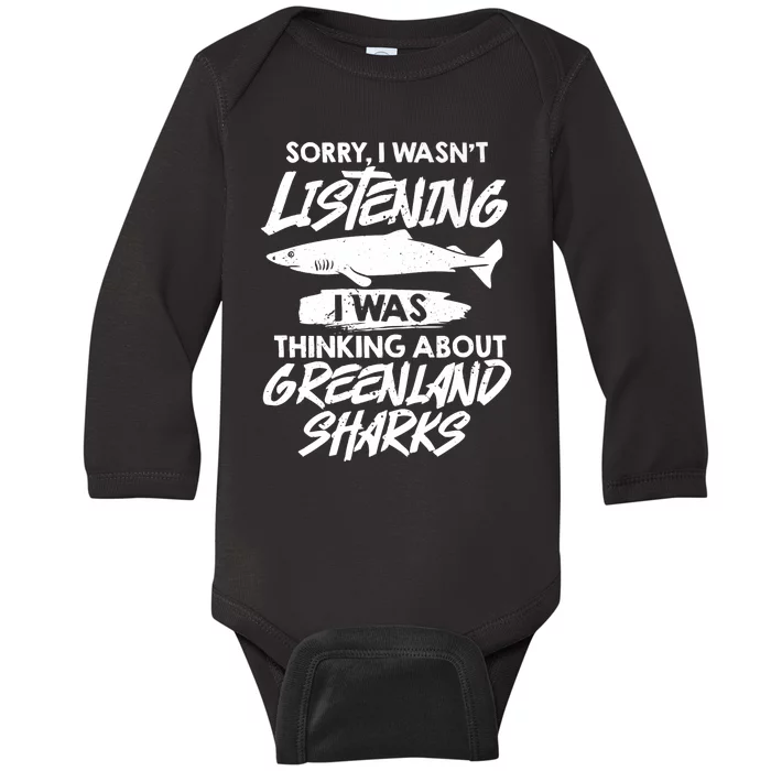 Greenland Shark Animal Tooth Funny Ocean Premium Baby Long Sleeve Bodysuit