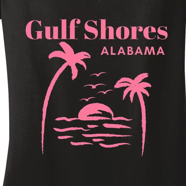 Gulf Shores Alabama Vacation Women's V-Neck T-Shirt