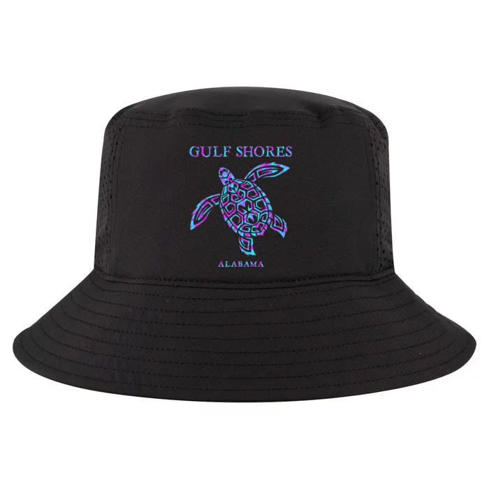 Gulf Shores Alabama Retro Sea Turtle Girls Cool Comfort Performance Bucket Hat