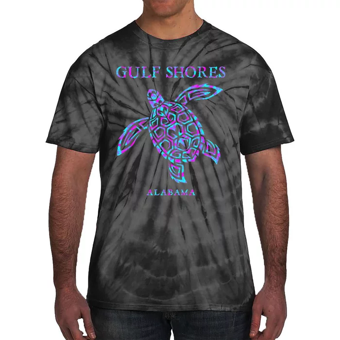 Gulf Shores Alabama Retro Sea Turtle Girls Tie-Dye T-Shirt