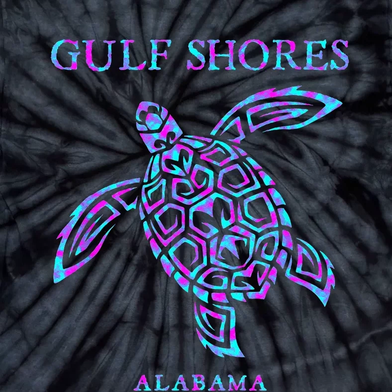 Gulf Shores Alabama Retro Sea Turtle Girls Tie-Dye T-Shirt