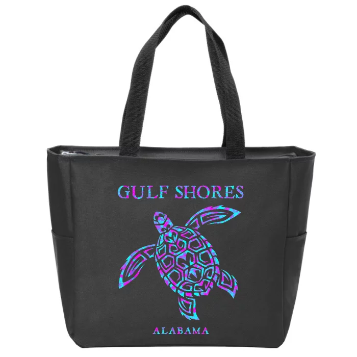 Gulf Shores Alabama Retro Sea Turtle Girls Zip Tote Bag