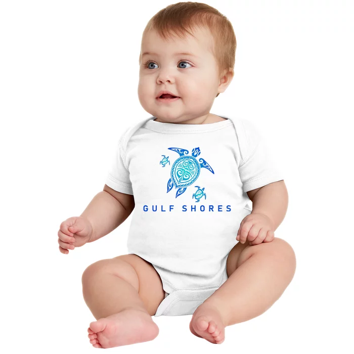 Gulf Shores Alabama Vintage Style Beach Baby Bodysuit