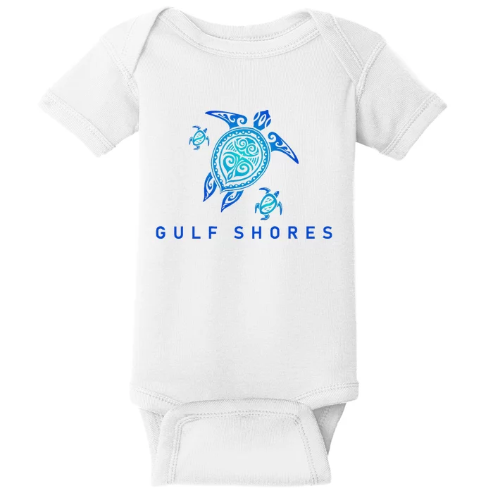 Gulf Shores Alabama Vintage Style Beach Baby Bodysuit