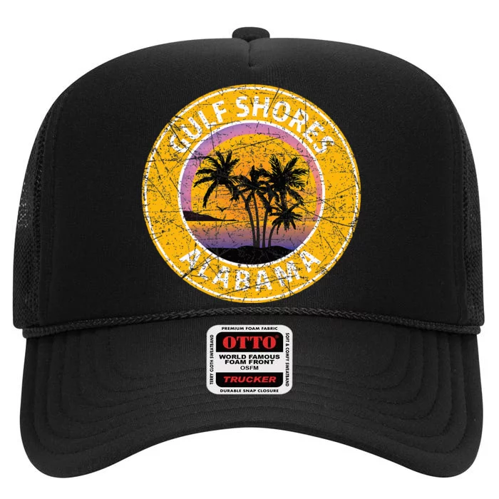 Gulf Shores Alabama Sassy And Salty High Crown Mesh Trucker Hat