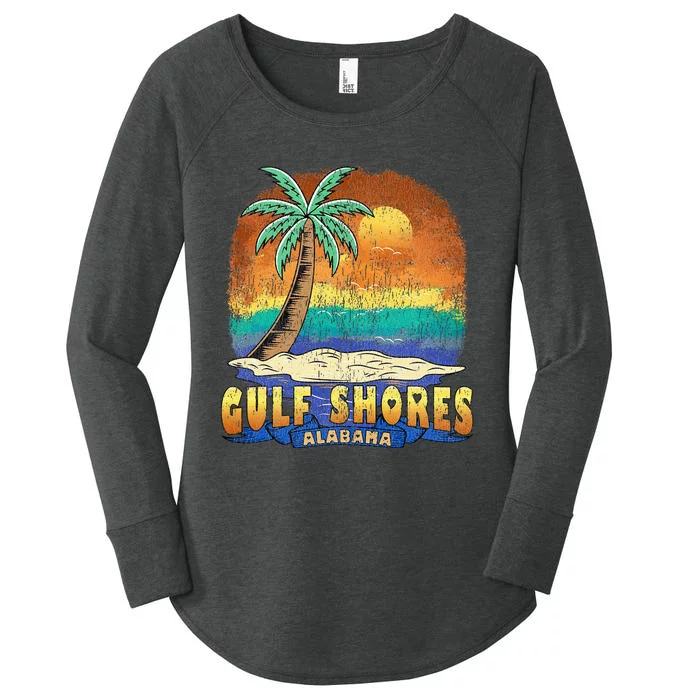 Gulf Shores Alabama Vintage Distressed Souvenir Women's Perfect Tri Tunic Long Sleeve Shirt