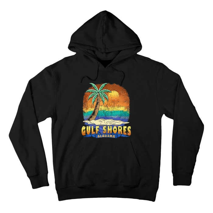 Gulf Shores Alabama Vintage Distressed Souvenir Tall Hoodie