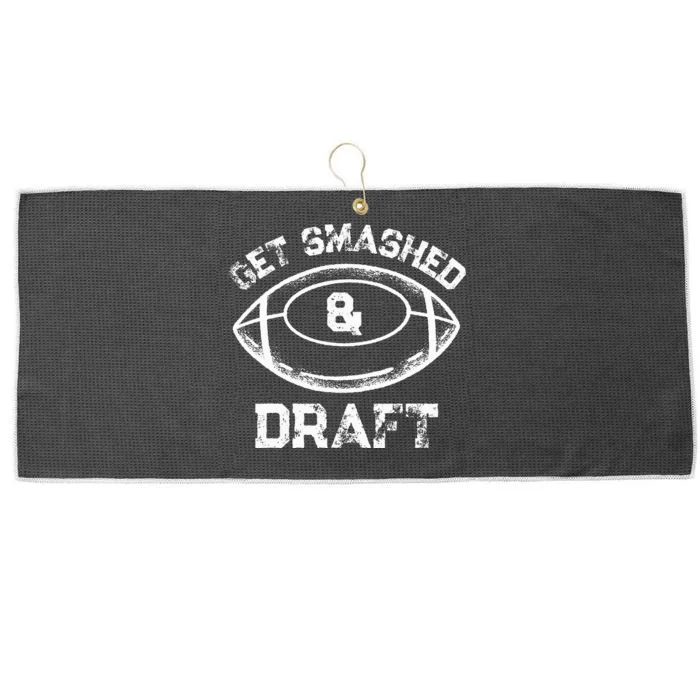 Get Smashed And Draft Fantasy Football Drinking Drafting Large Microfiber Waffle Golf Towel