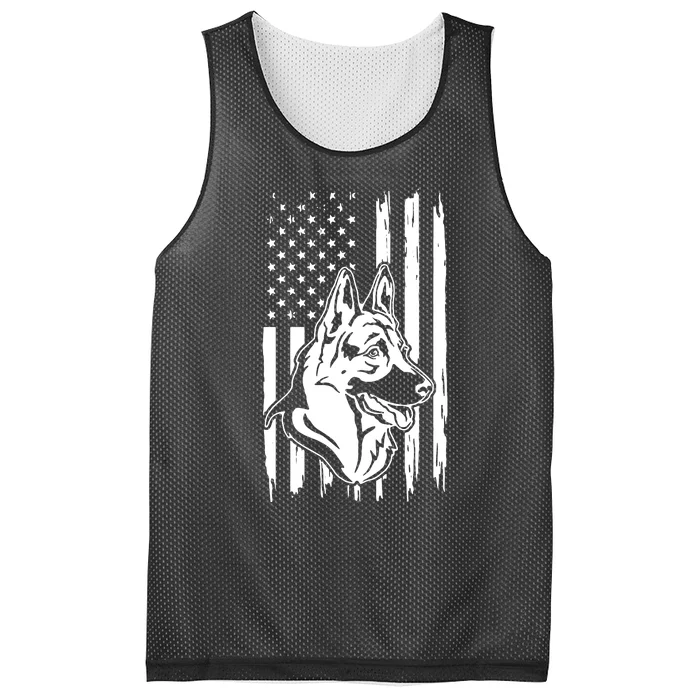 German Shepherd American Flag Pets Animals K9s Service Dogs Mesh Reversible Basketball Jersey Tank