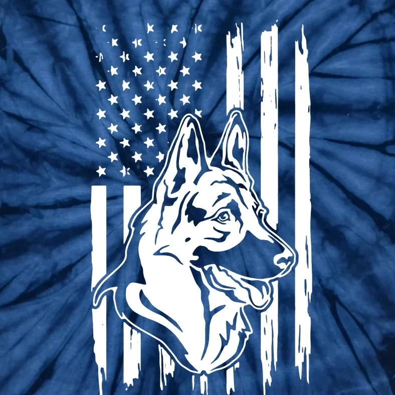 German Shepherd American Flag Pets Animals K9s Service Dogs Tie-Dye T-Shirt