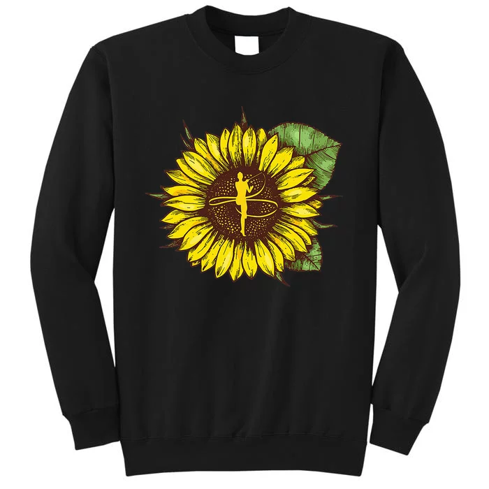 Gymnastics Sunflower Acrobatics Lover Athletes Cheerleading Tall Sweatshirt