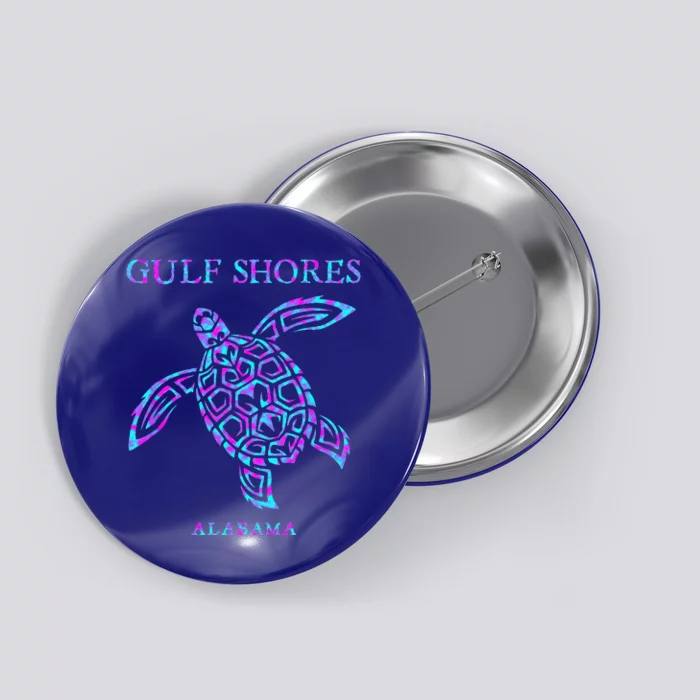 Gulf Shores Alabama Retro Sea Turtle Button