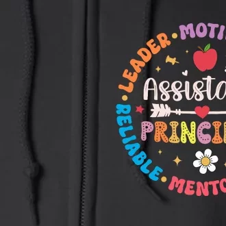 Groovy School Assistant Principal Teacher Appreciation Full Zip Hoodie