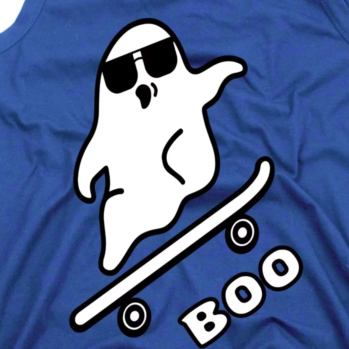 Ghost Skateboarding Boo Scary Halloween Tricks Or Treats Gift Tank Top