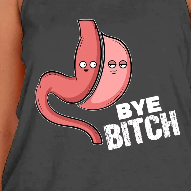 Gastric Sleeve Bye Bitch Bariatric Surgery Women's Knotted Racerback Tank