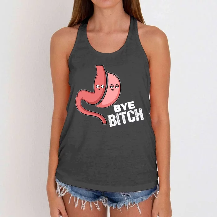 Gastric Sleeve Bye Bitch Bariatric Surgery Women's Knotted Racerback Tank