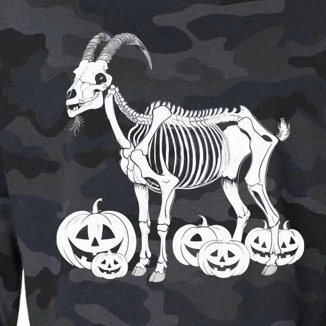 Goat Skeleton Birthday Halloweens Wo Cropped Pullover Crew