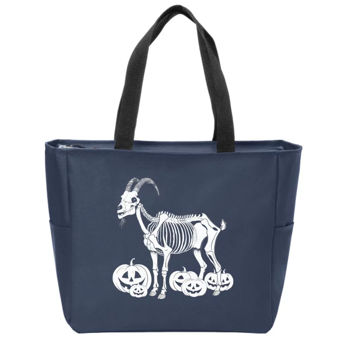 Goat Skeleton Birthday Halloweens Wo Zip Tote Bag