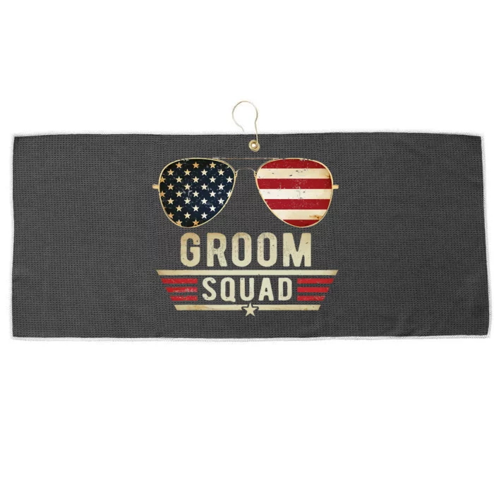 Groom Squad Bachelor Party Groomsmen Wedding USA Sunglasses Large Microfiber Waffle Golf Towel