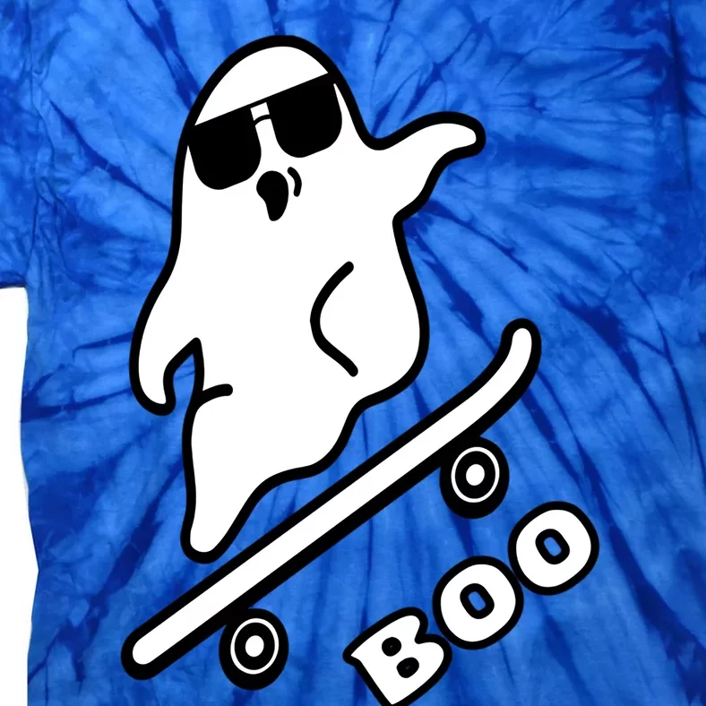 Ghost Skateboarding Boo Scary Halloween Tricks Or Treats Gift Tie-Dye T-Shirt