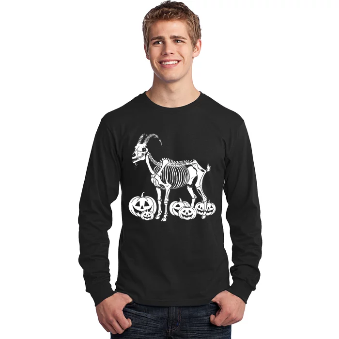 Goat Skeleton Birthday Halloween Long Sleeve Shirt