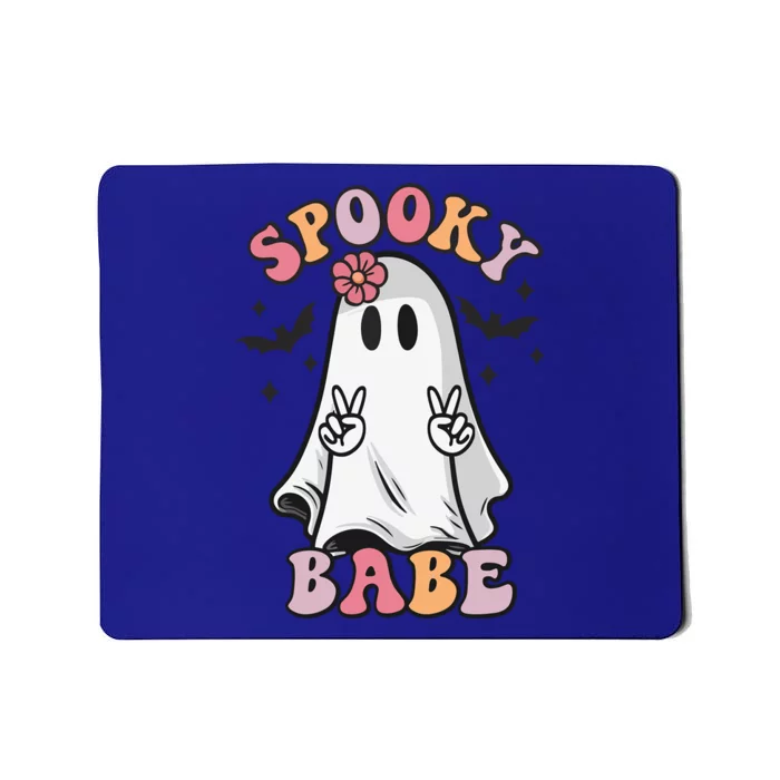 Groovy Spooky Babe Vibes Ghost Hippie Halloween Gift Mousepad