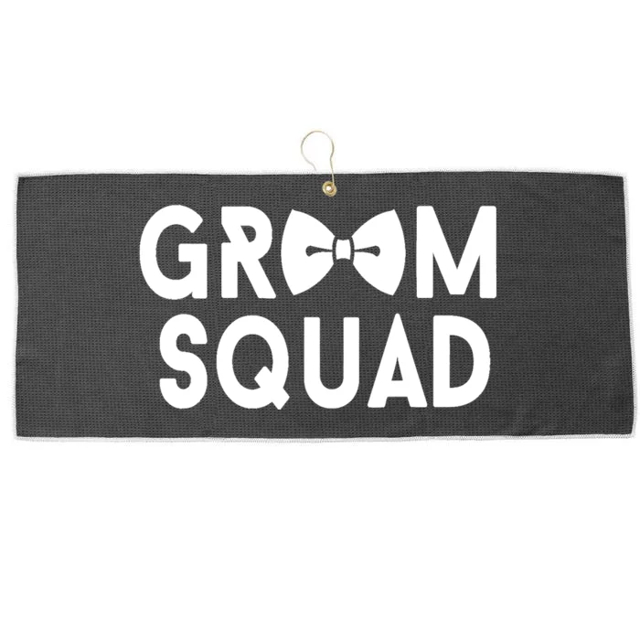 Groom Squad - Bachelor Party Stag Grooms Getaway Wedding Large Microfiber Waffle Golf Towel