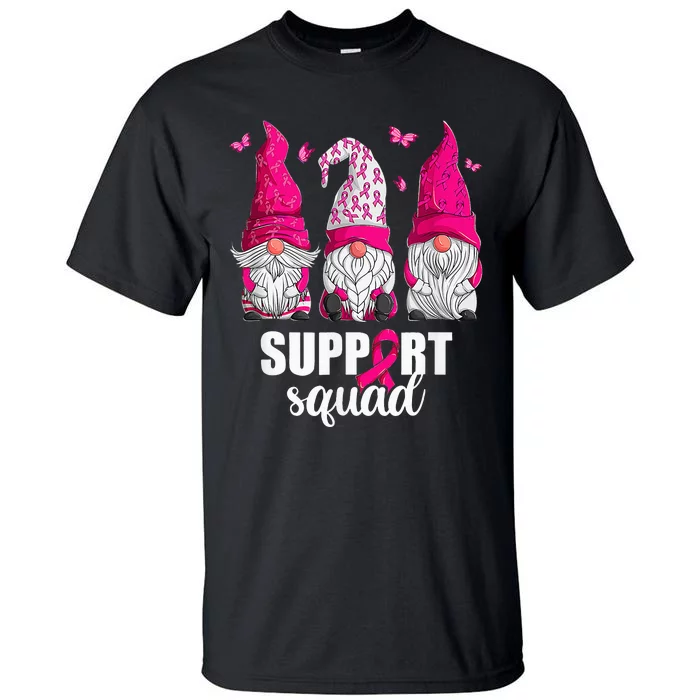 Gnome Squad Breast Cancer Awareness Support Tall T-Shirt