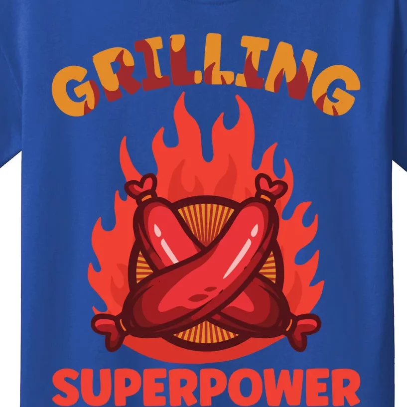 Grilling Superpower Barbecue Meaningful Gift Kids T-Shirt