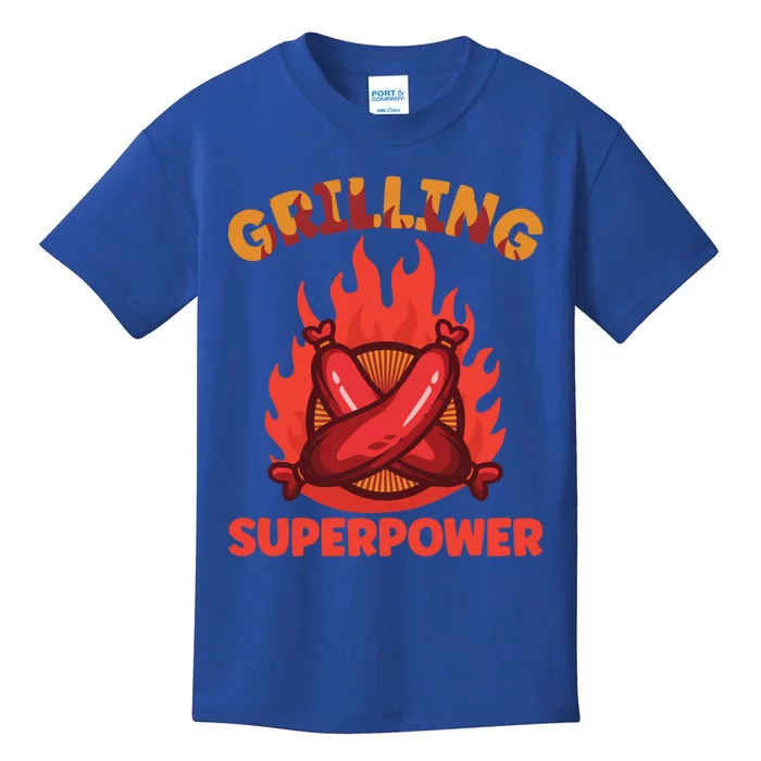 Grilling Superpower Barbecue Meaningful Gift Kids T-Shirt