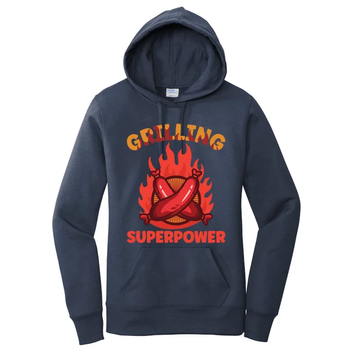 Grilling Superpower Barbecue Meaningful Gift Women's Pullover Hoodie