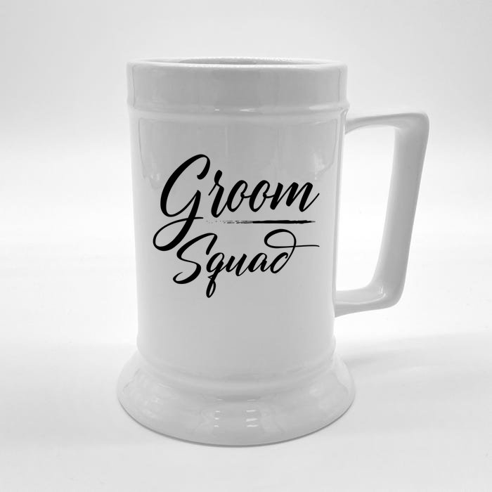 Groom Squad Bachelor Party Groom Wedding Gift Front & Back Beer Stein