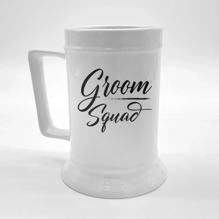 Groom Squad Bachelor Party Groom Wedding Gift Front & Back Beer Stein