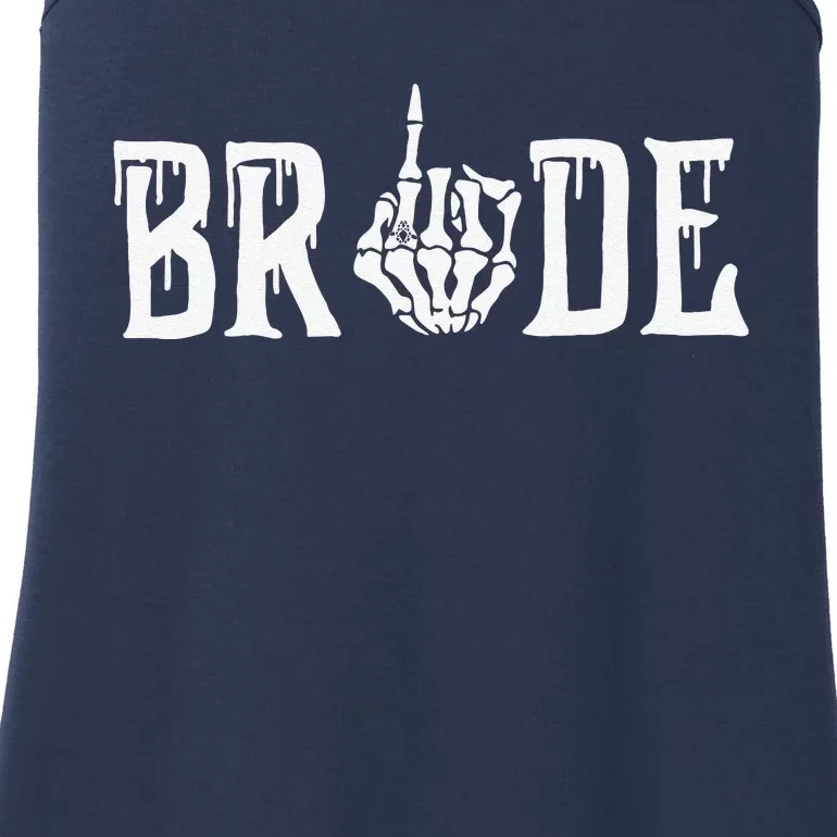 Gothic Skeleton Bride Wedding Just Married Spooky Halloween Ladies Essential Tank