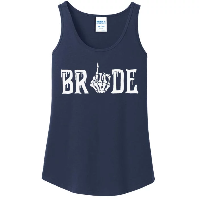 Gothic Skeleton Bride Wedding Just Married Spooky Halloween Ladies Essential Tank