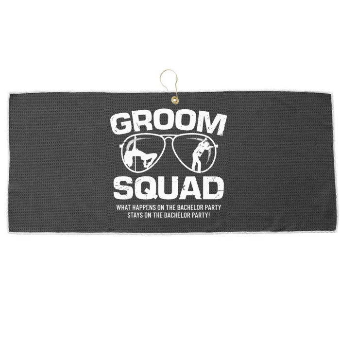 Groom Squad Bucks Groom Groomsmen Bachelor Party Large Microfiber Waffle Golf Towel