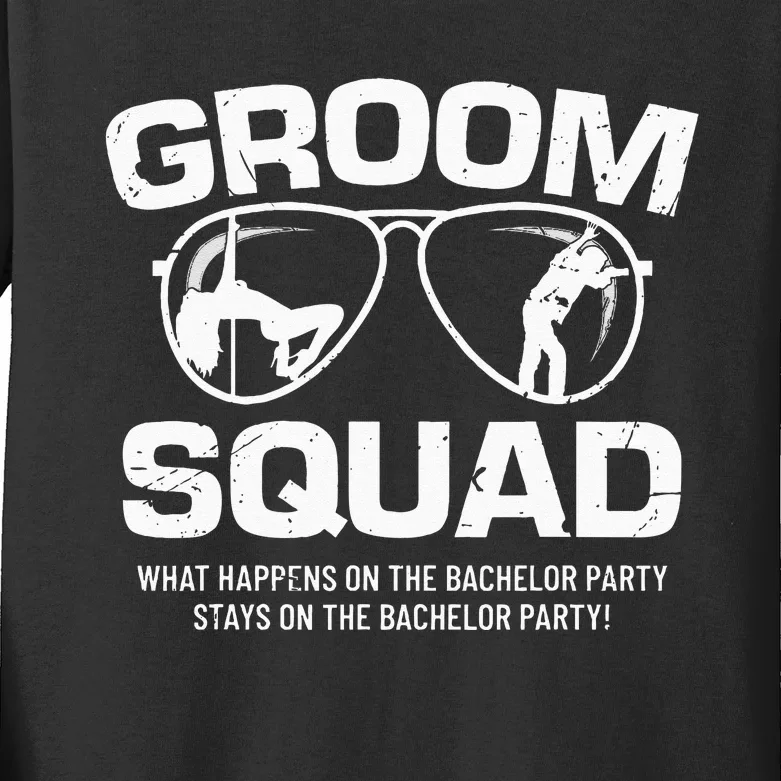 Groom Squad Bucks Groom Groomsmen Bachelor Party Kids Long Sleeve Shirt