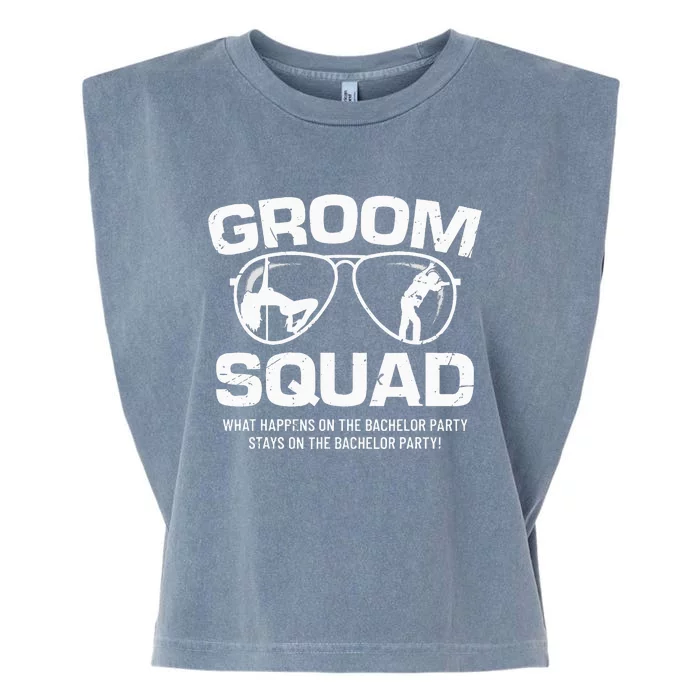 Groom Squad Bucks Groom Groomsmen Bachelor Party Garment-Dyed Women's Muscle Tee