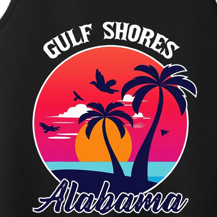 Gulf Shores Beach Alabama Family Vacation Souvenir Gift Performance Tank