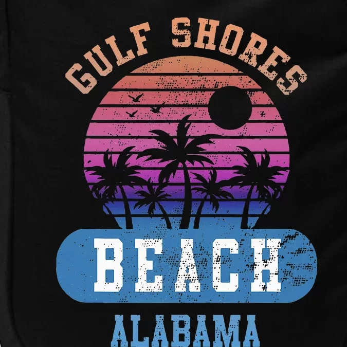 Gulf Shores Beach Alabama Retro Sunset Summer Aesthetic Impact Tech Backpack