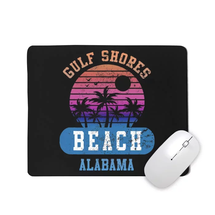 Gulf Shores Beach Alabama Retro Sunset Summer Aesthetic Mousepad