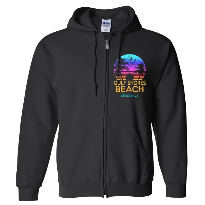 Gulf Shores Beach Alabama Spring Break Vacation Trip Graphic Full Zip Hoodie