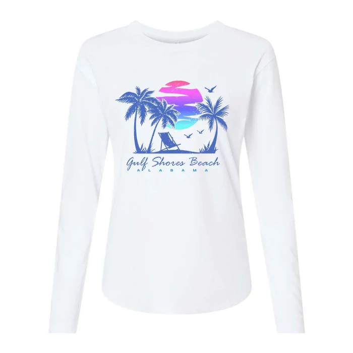 Gulf Shores Beach Alabama Spring Break Vacation Trip Vintage Womens Cotton Relaxed Long Sleeve T-Shirt